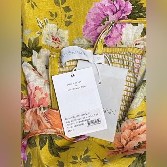 Zimmermann Pattie Strapless Jumpsuit size 0P/us size 2 - Picture 13 of 14